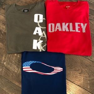 Three pack Oakley T-Shirts Green Red Blue Men’s S